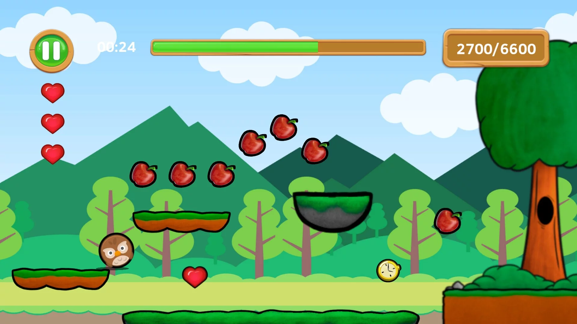 Изображение игры: Owl Bounce