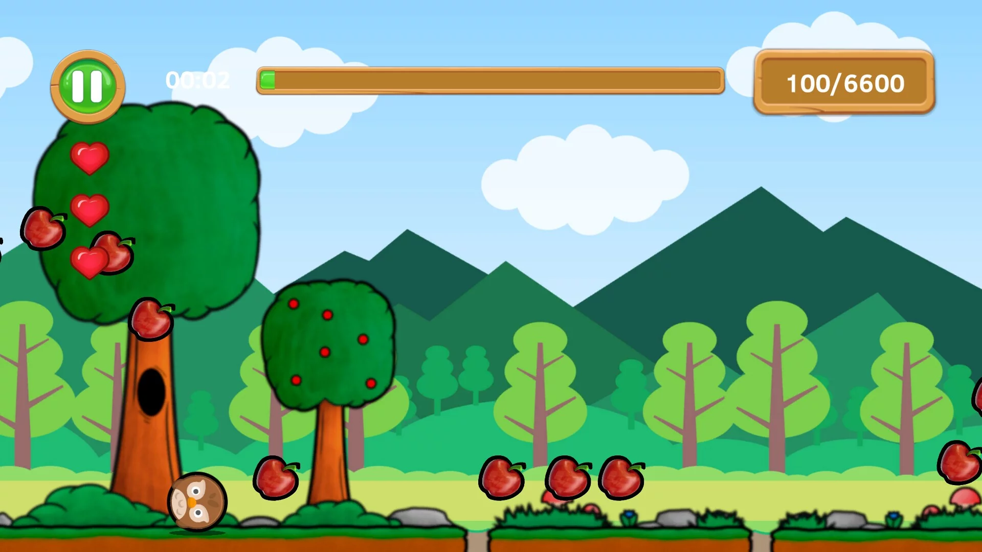 Изображение игры: Owl Bounce