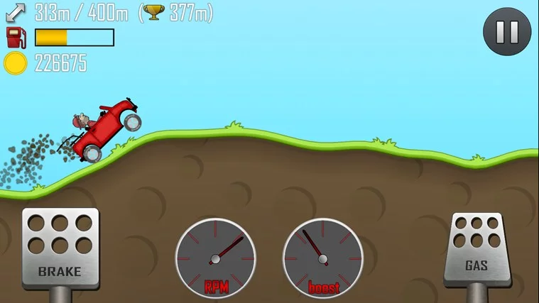 Изображение игры: Hill Climb Racing