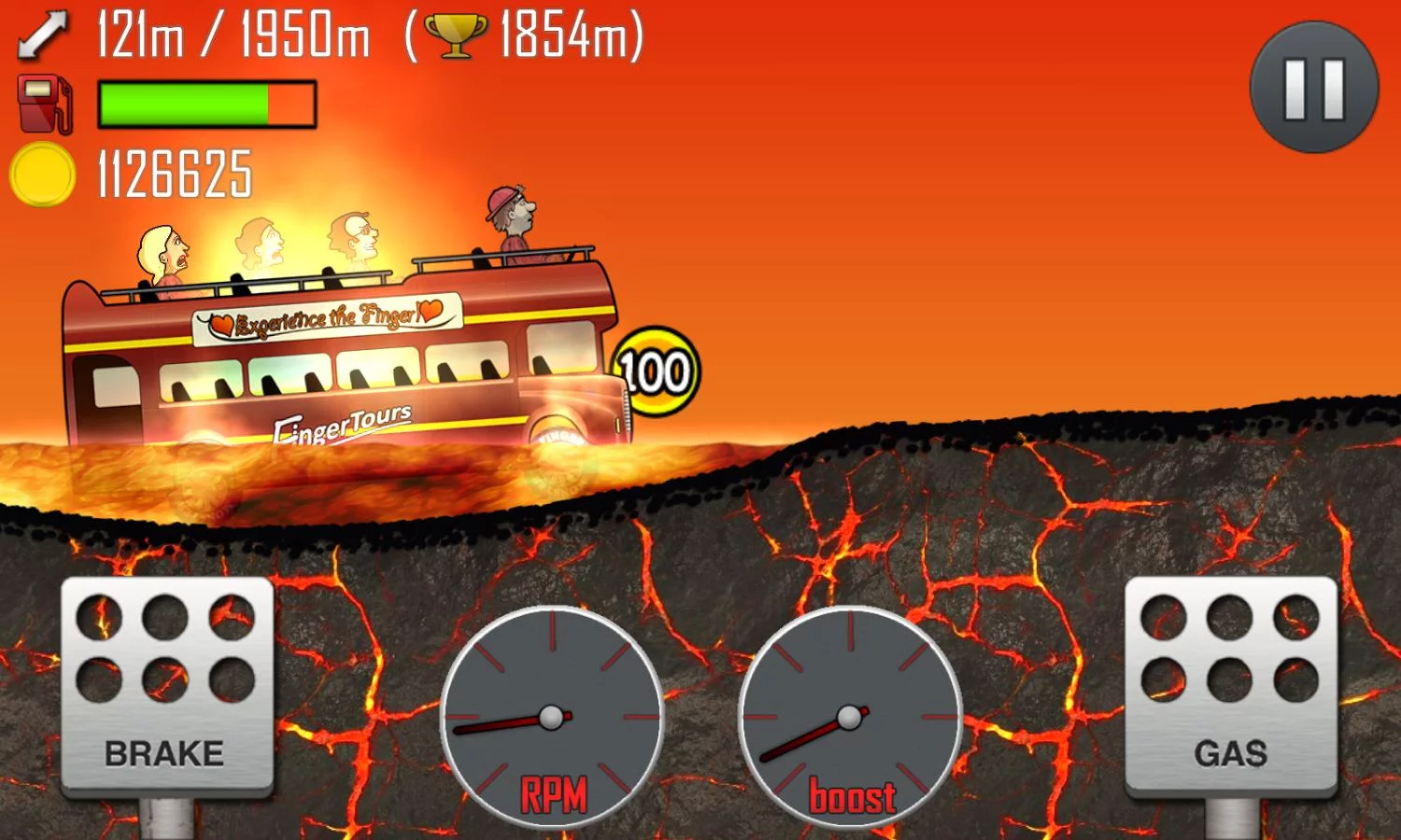 Изображение игры: Hill Climb Racing