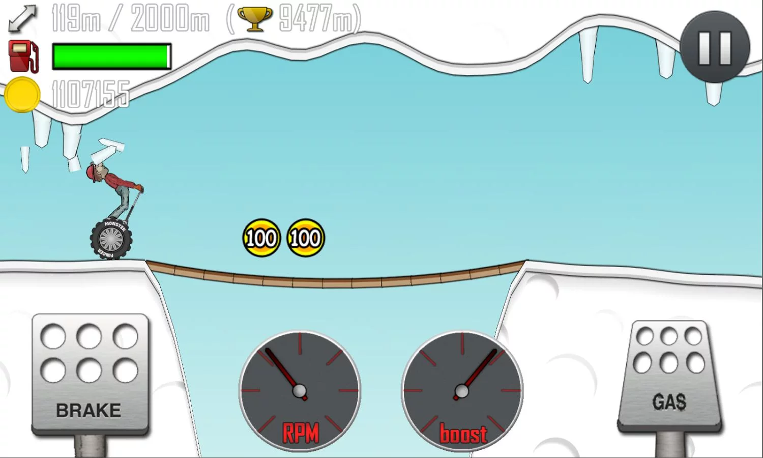 Изображение игры: Hill Climb Racing