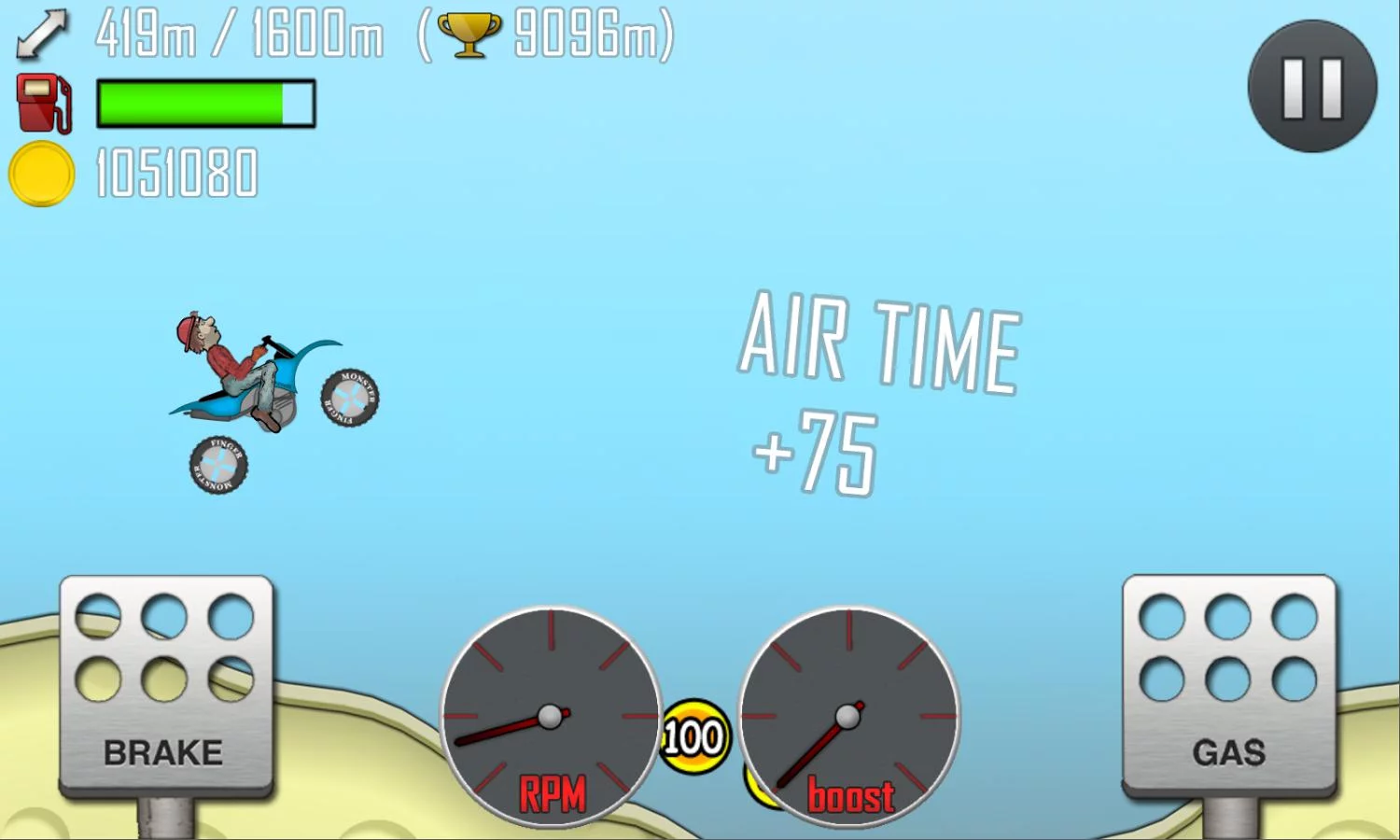 Изображение игры: Hill Climb Racing