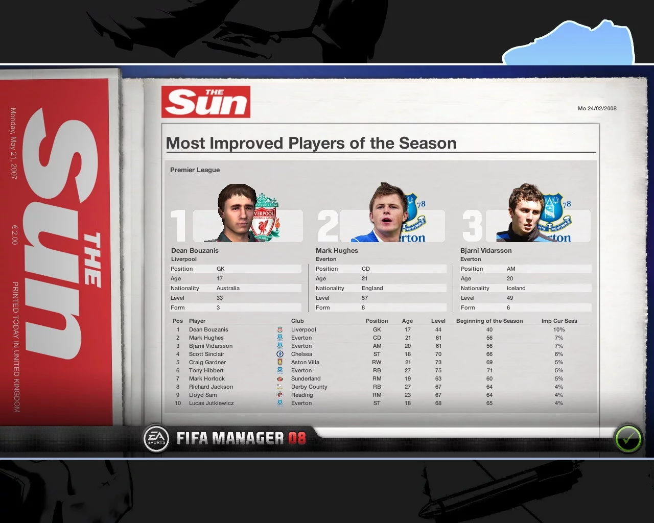 Изображение игры: FIFA Manager 08
