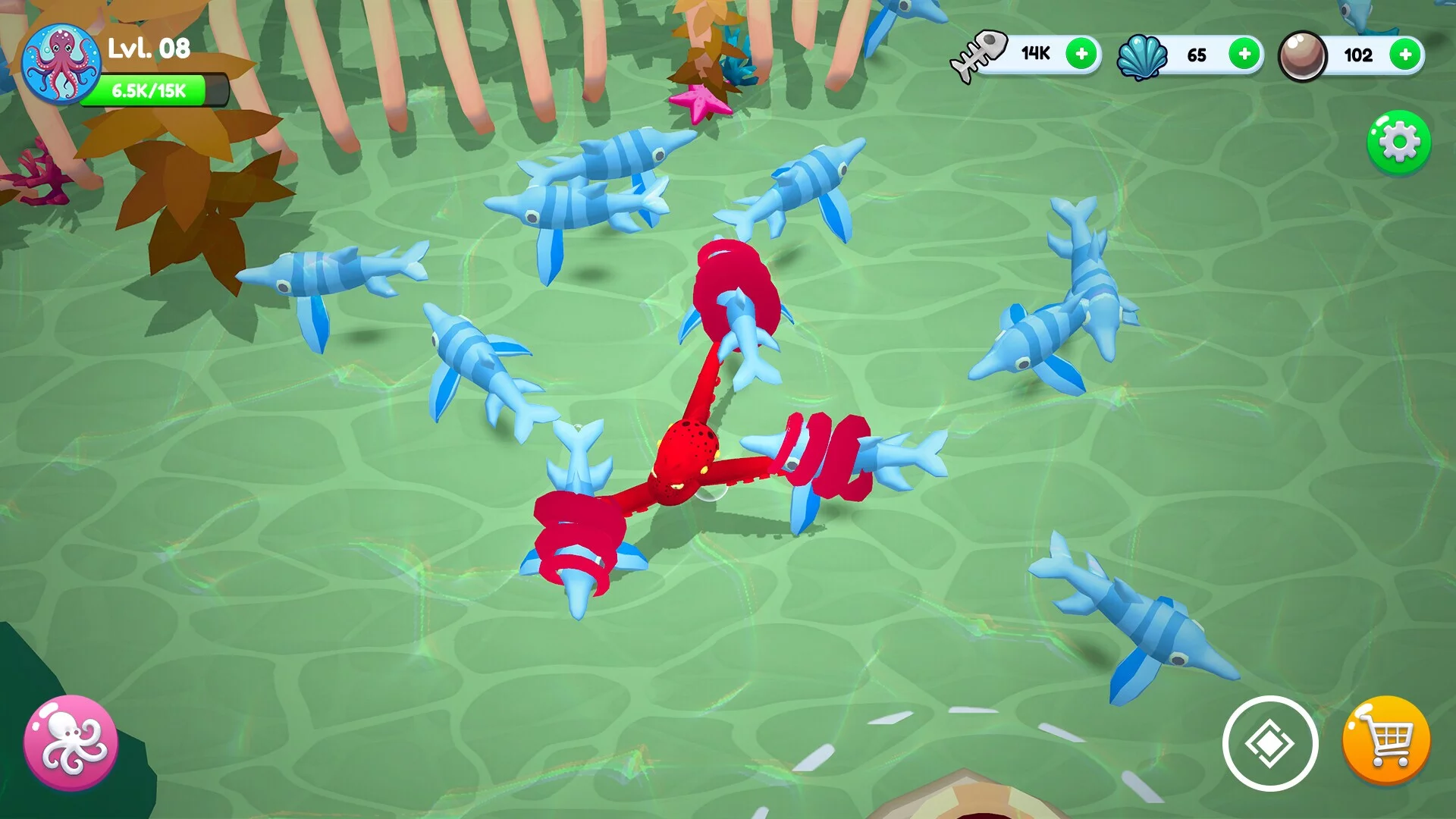 Изображение игры: Octopus Invasion