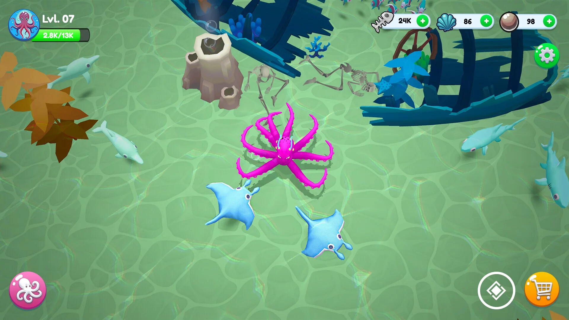 Изображение игры: Octopus Invasion