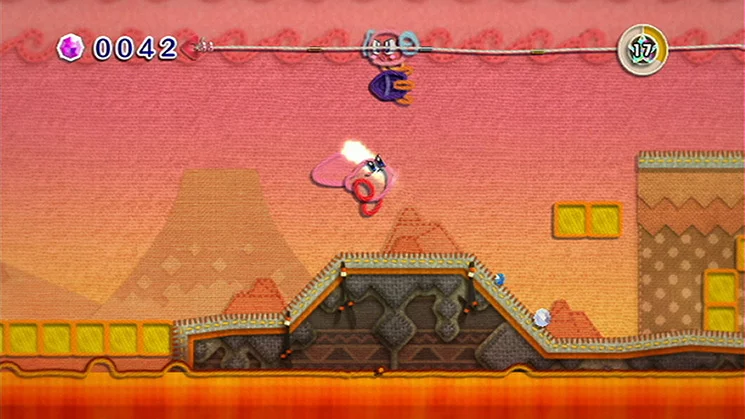 Изображение игры: Kirby's Epic Yarn