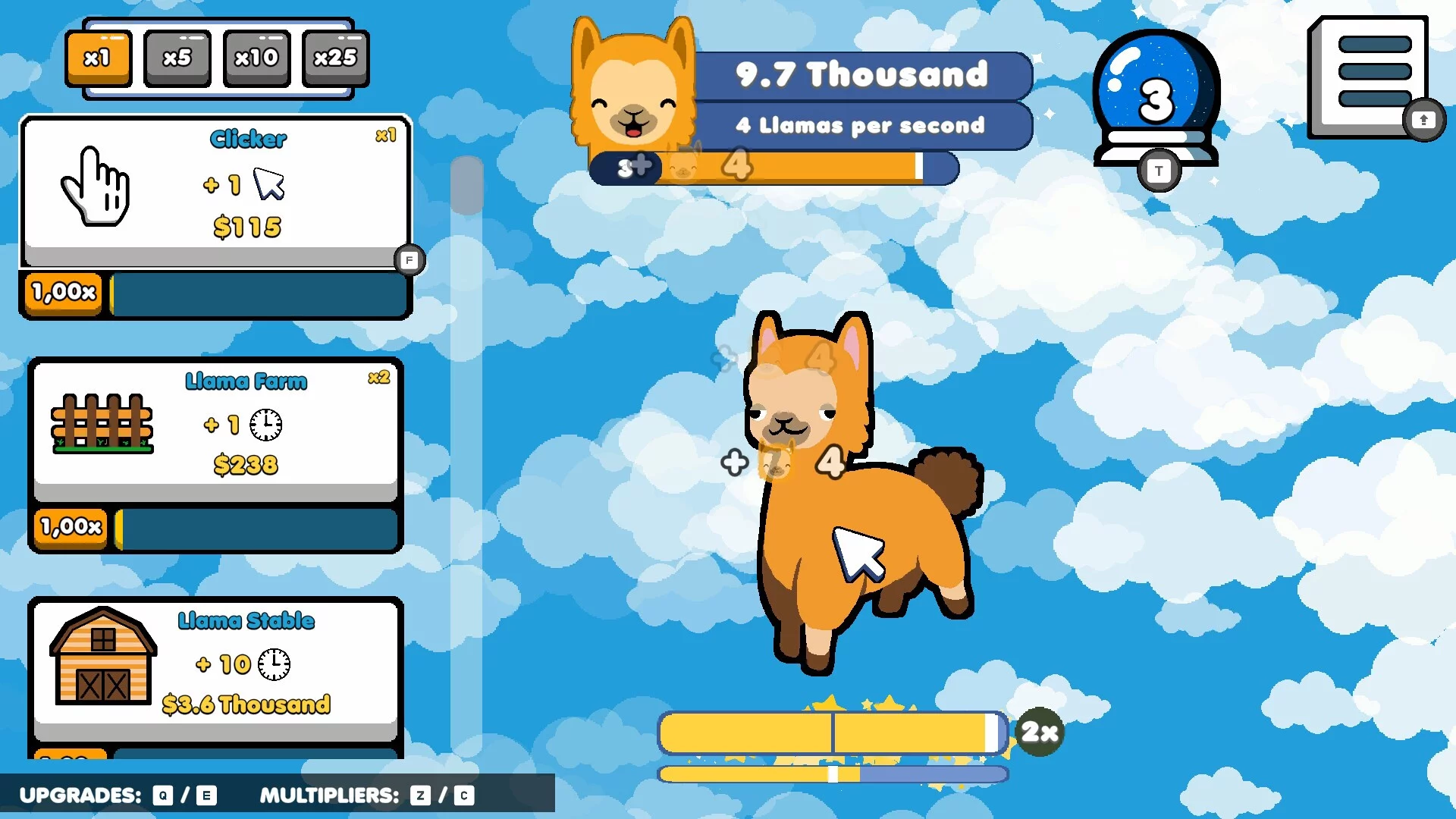 Изображение игры: Lhama Clicker