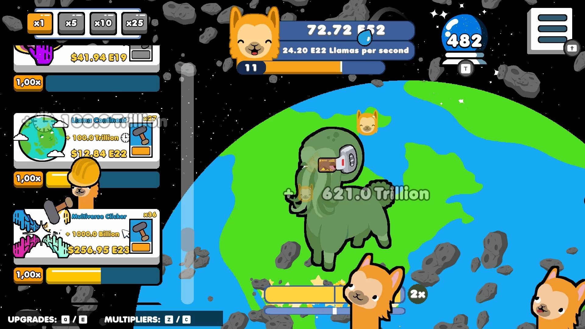 Изображение игры: Lhama Clicker