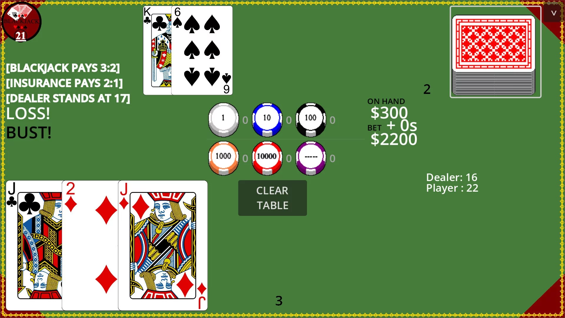Изображение игры: Blackjack Simple