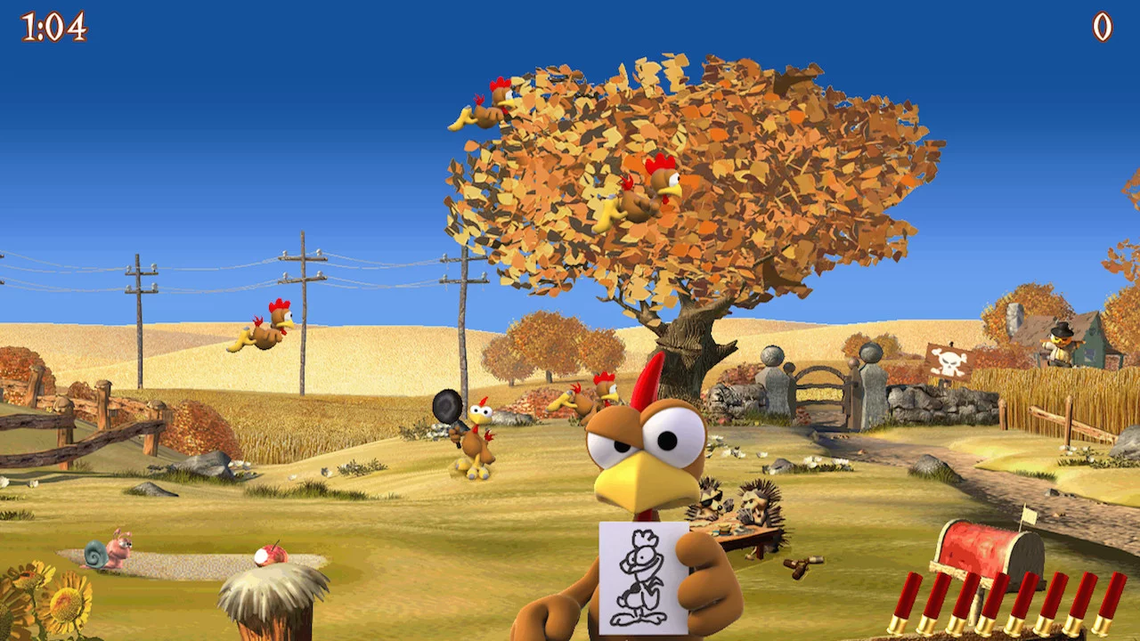 Изображение игры: Moorhuhn (Crazy Chicken)