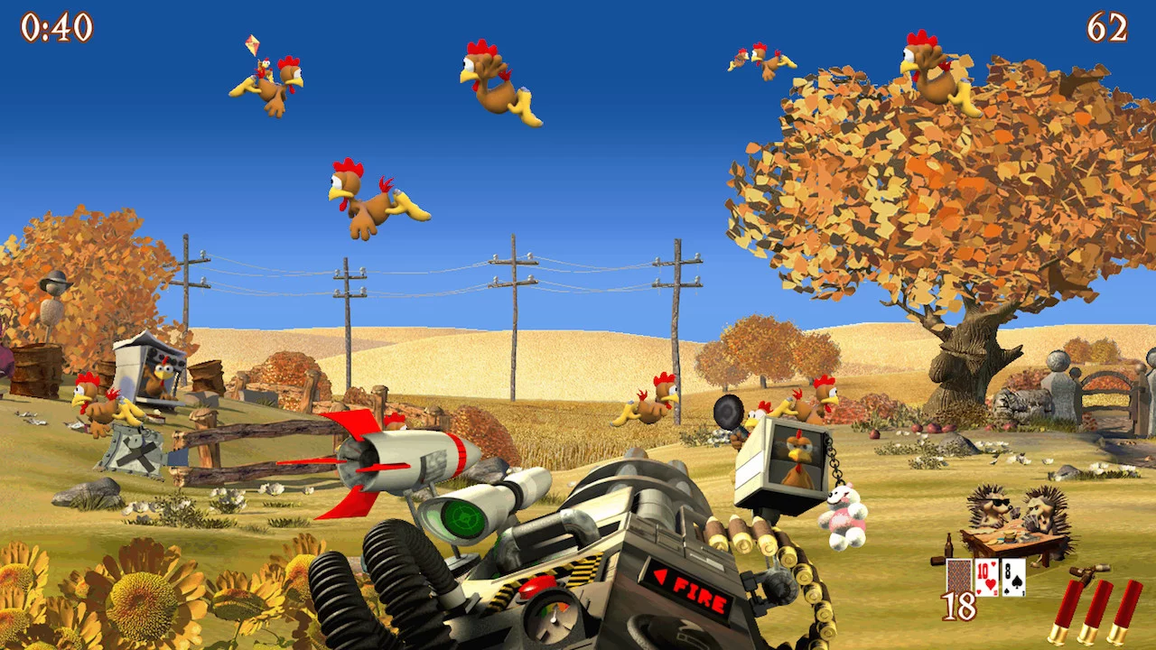 Изображение игры: Moorhuhn (Crazy Chicken)