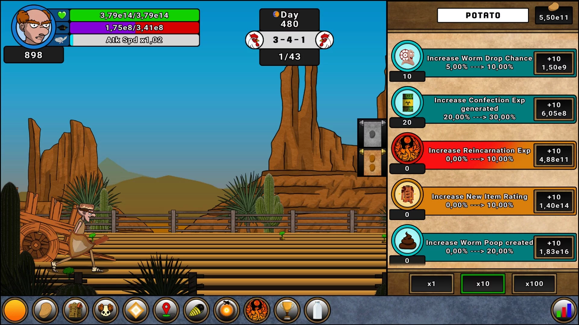 Изображение игры: Farmer Against Potatoes Idle