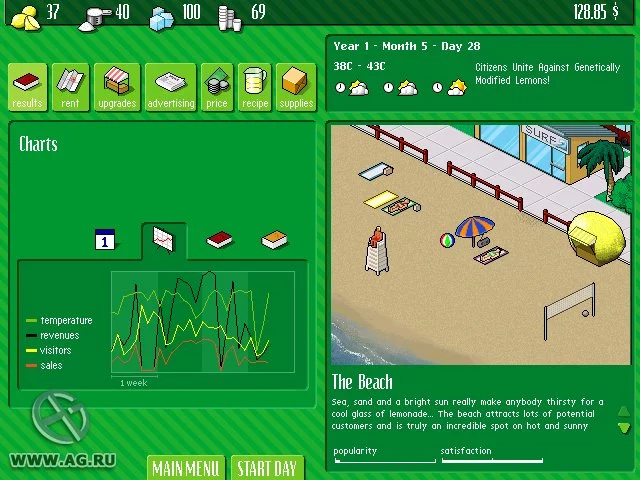 Изображение игры: Lemonade Tycoon