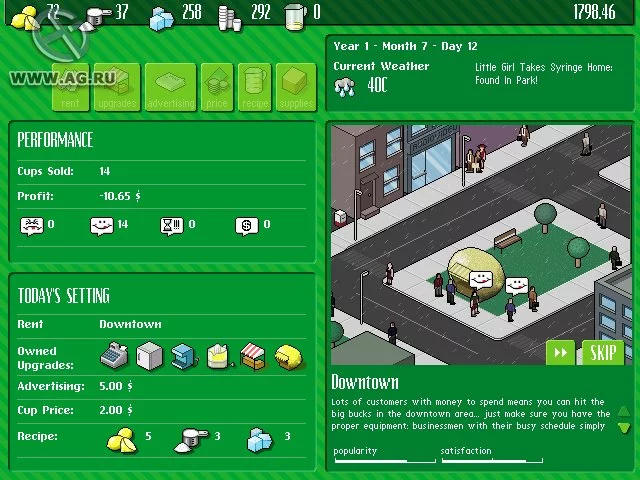 Изображение игры: Lemonade Tycoon