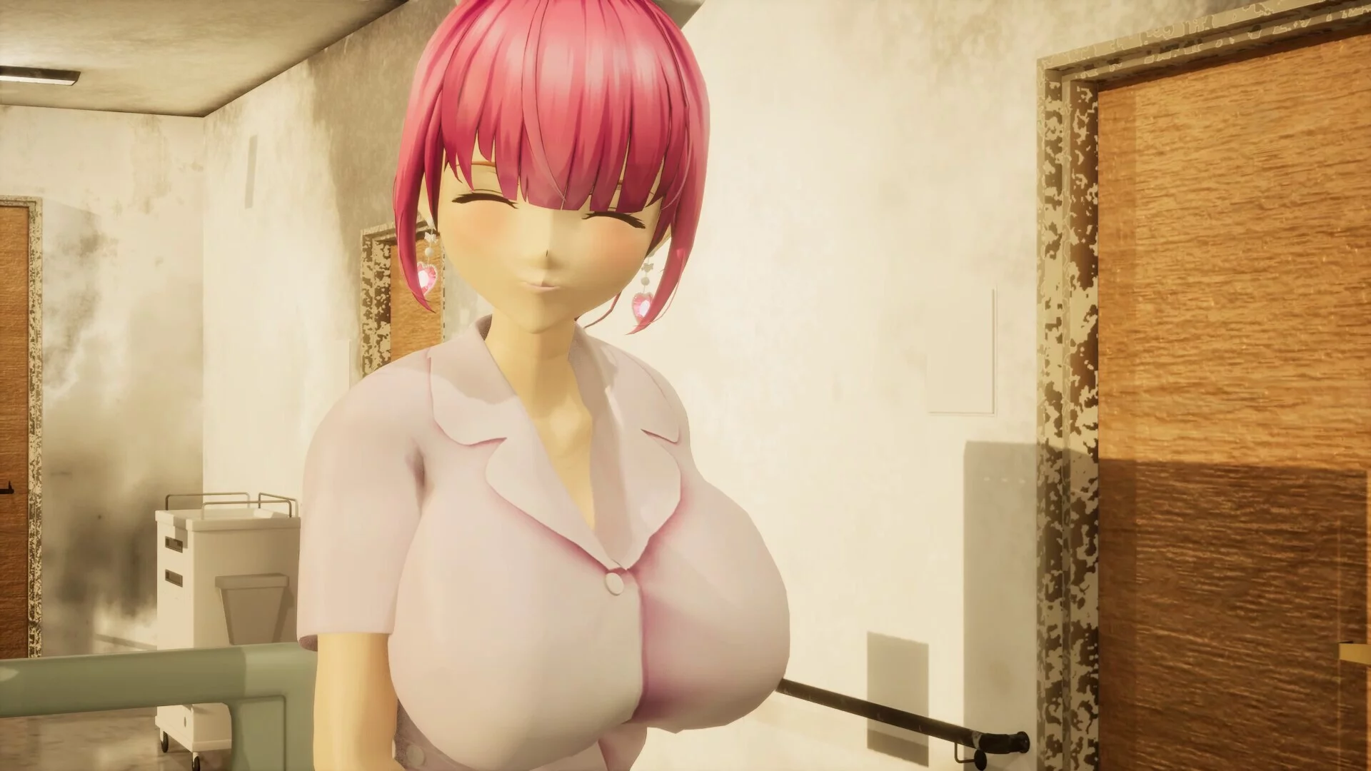 Изображение игры: Ejaculation Treatment by Nurse Luna with her Bursting Tits, in a Sexual Treatment Ward! ～3DCG Animation Animation～