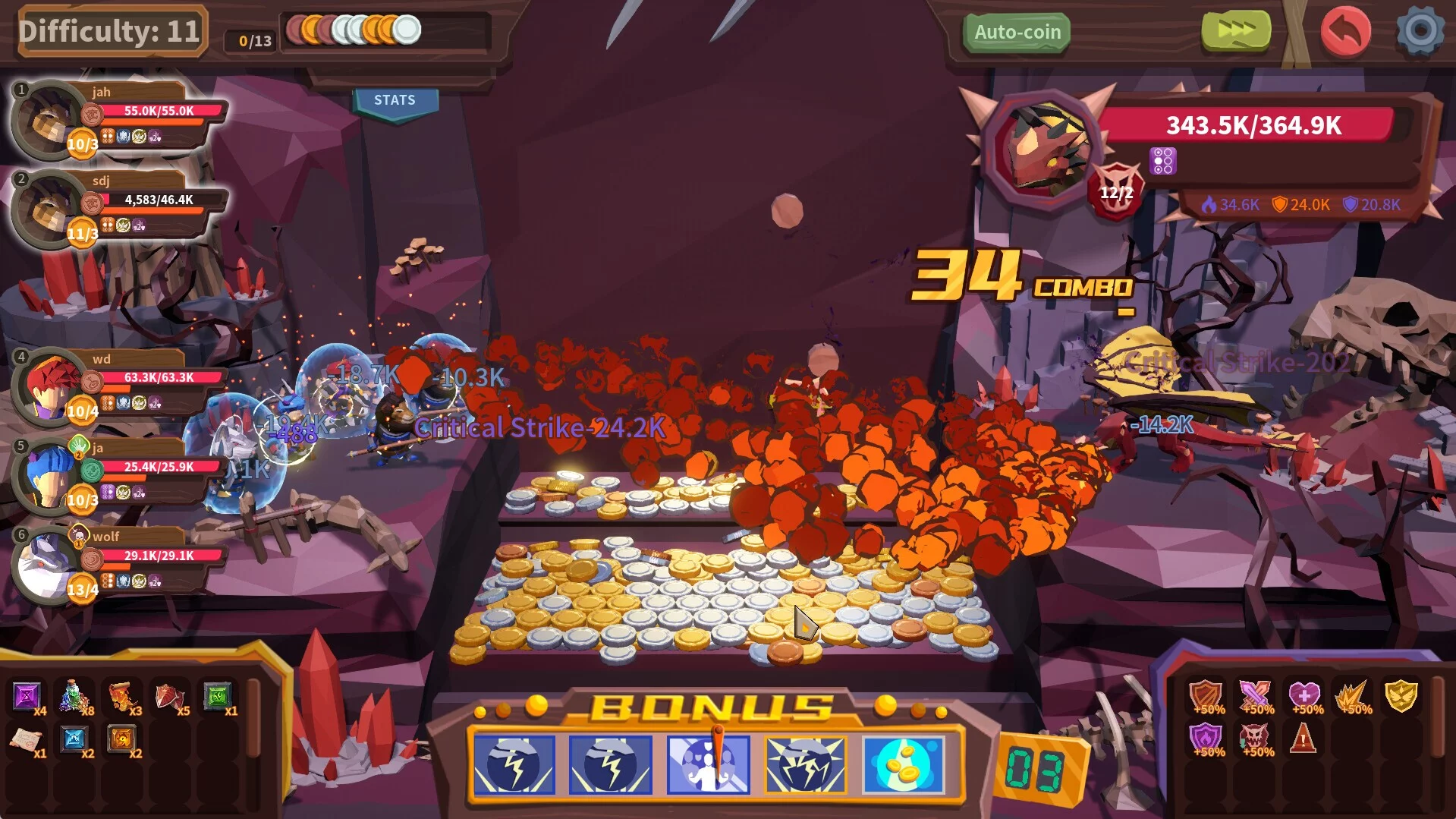 Изображение игры: Coin Push RPG