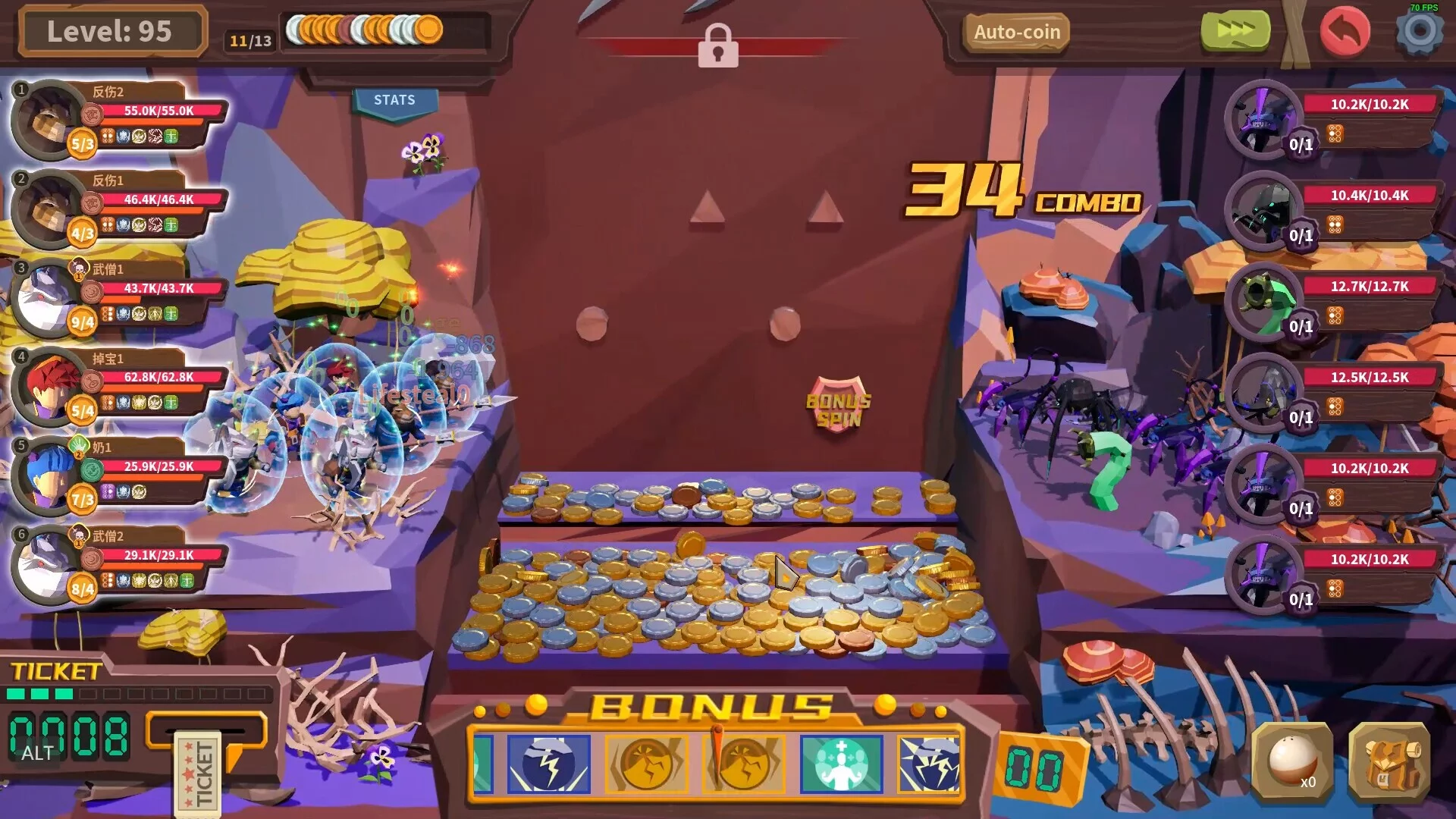 Изображение игры: Coin Push RPG