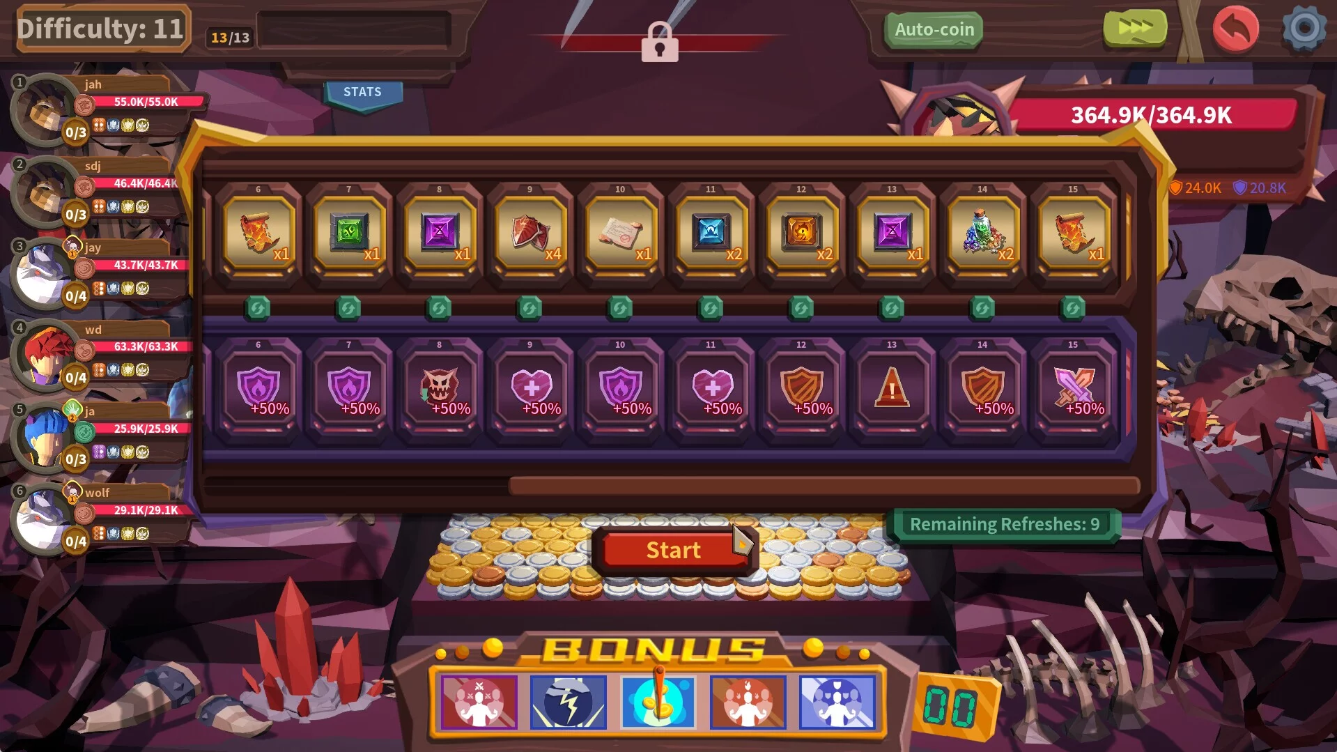 Изображение игры: Coin Push RPG