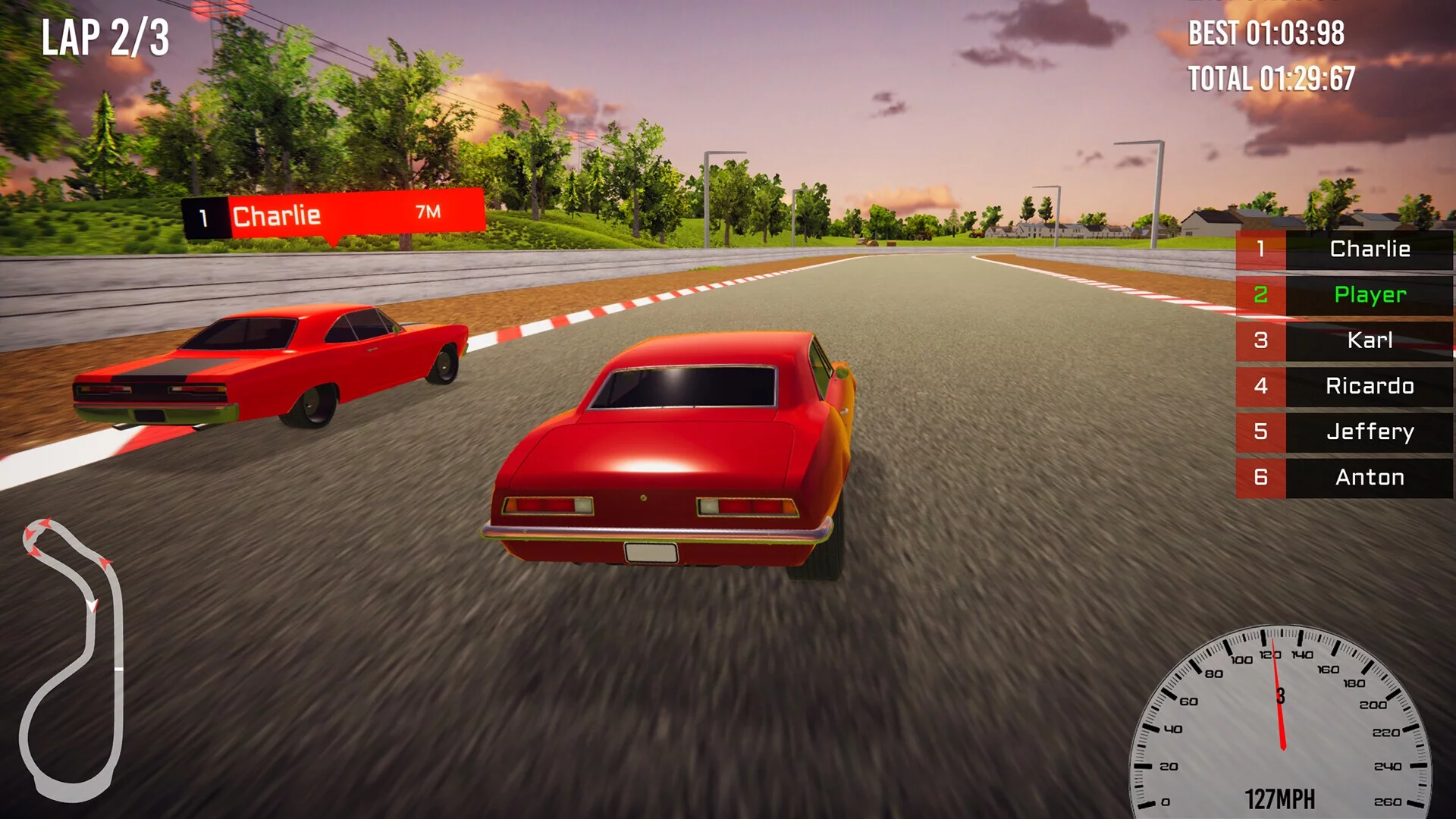 Изображение игры: Sunset Racer