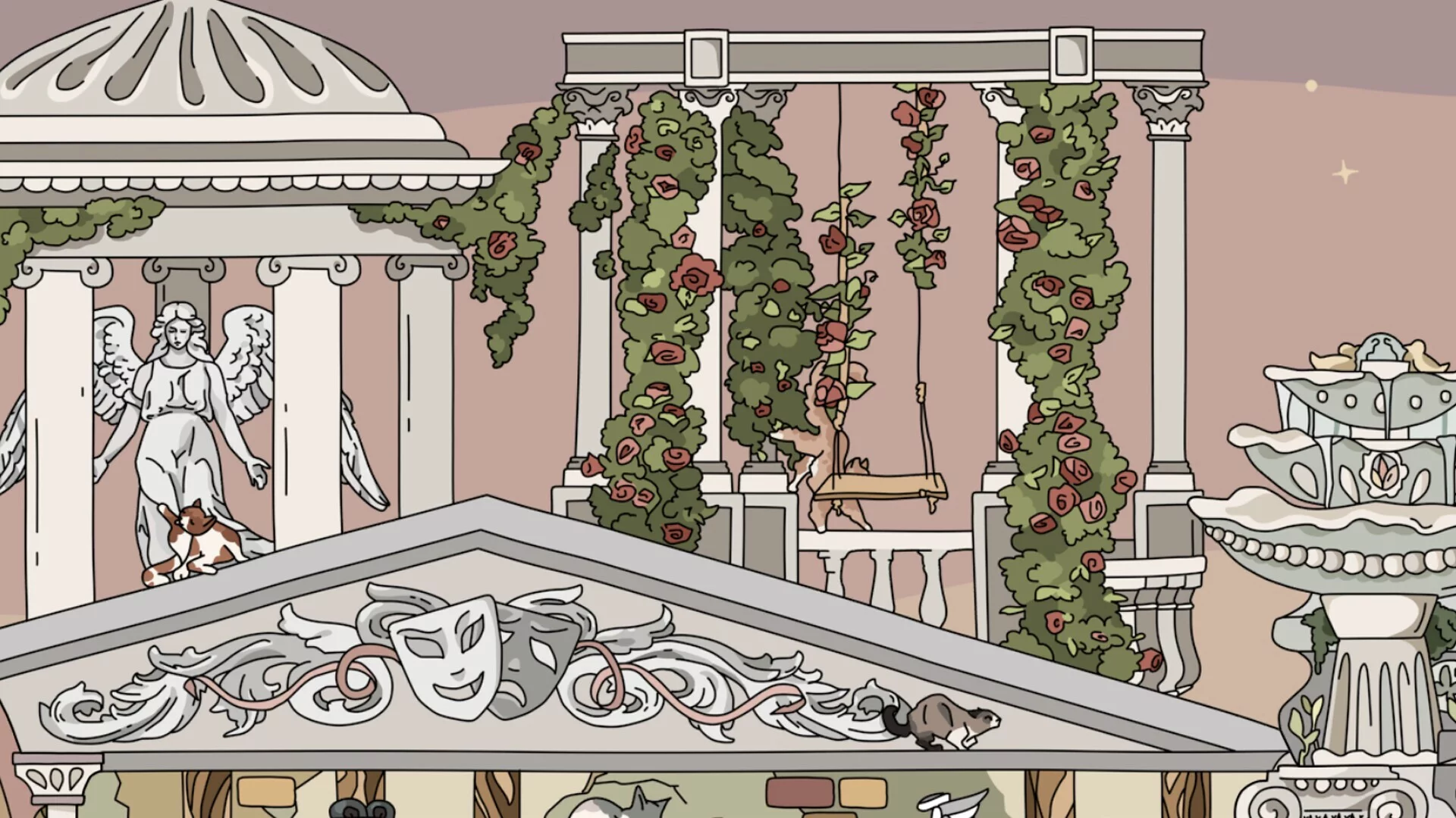 Изображение игры: Hidden Cats: Rome