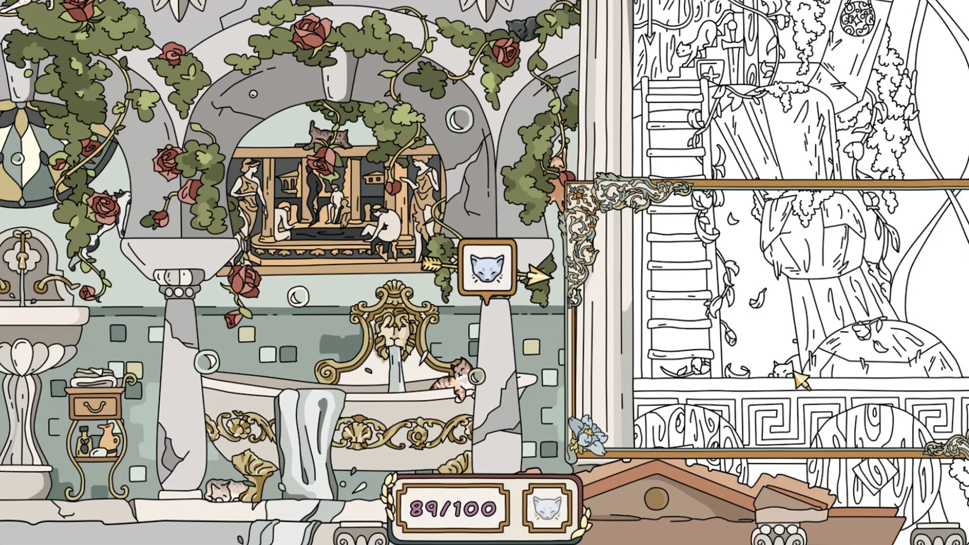 Изображение игры: Hidden Cats: Rome