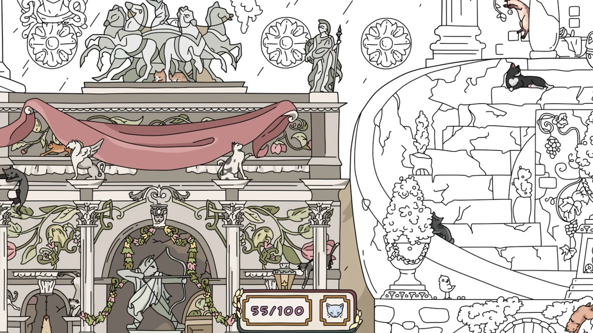 Изображение игры: Hidden Cats: Rome