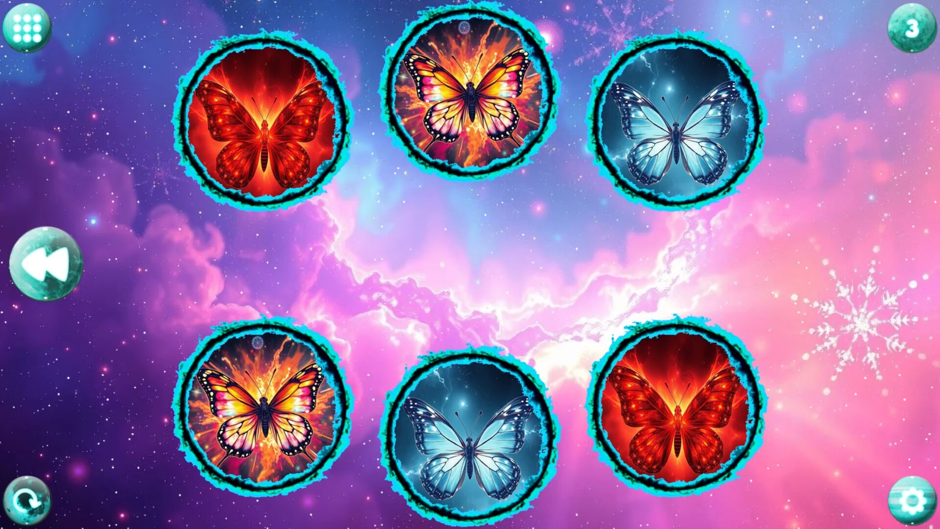 Изображение игры: Space Memory: Butterflies