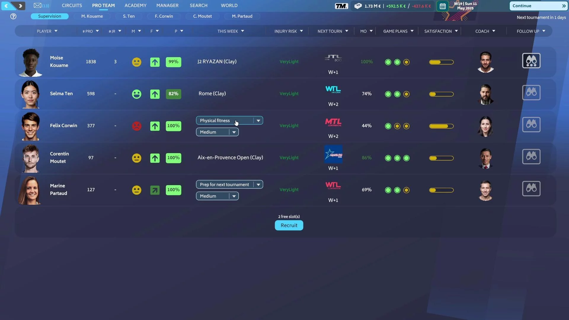Изображение игры: Tennis Manager 25