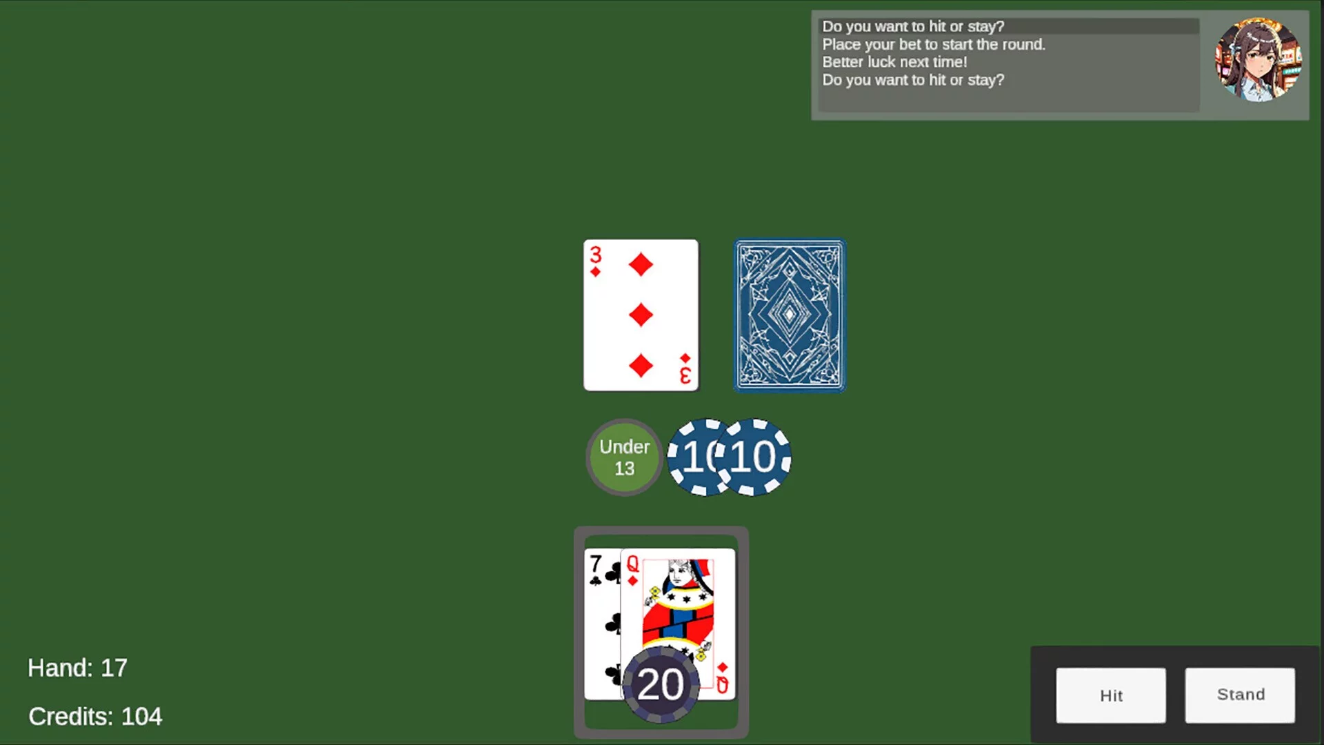 Изображение игры: Hit and Stand Blackjack