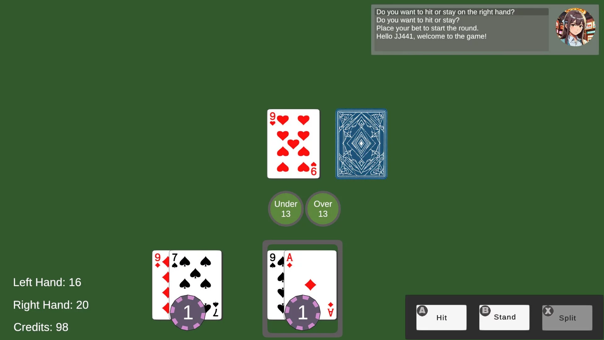 Изображение игры: Hit and Stand Blackjack