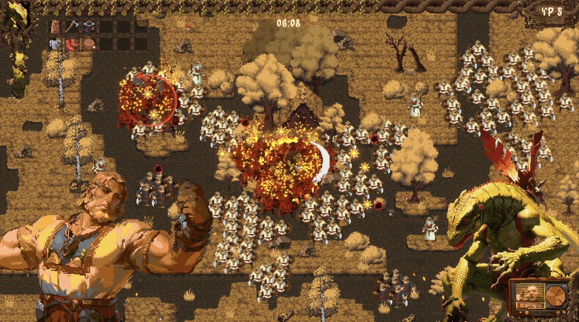 Изображение игры: Lizard Survivors: Battle for Hyperborea