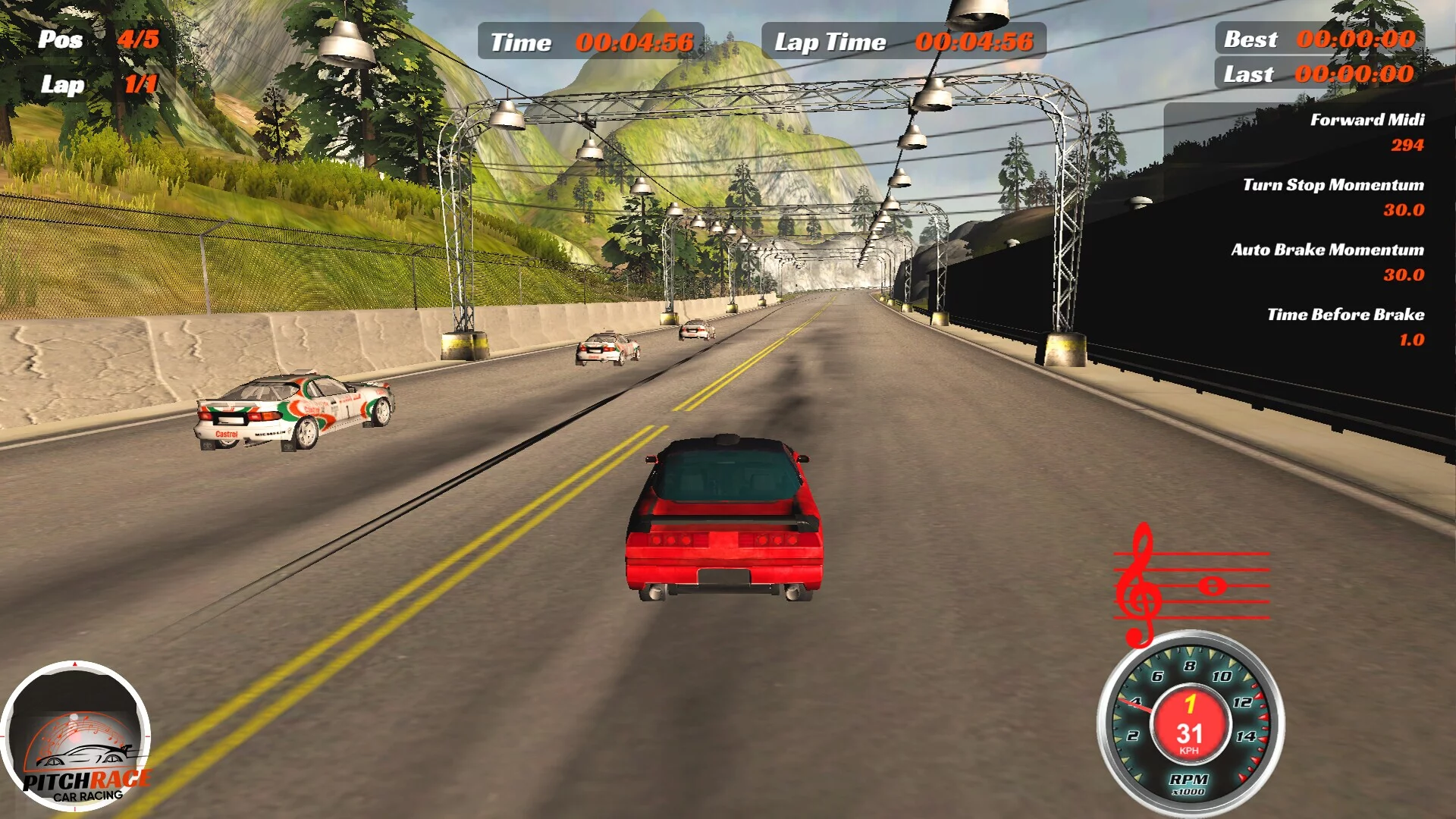 Изображение игры: Pitch Race Car Racing