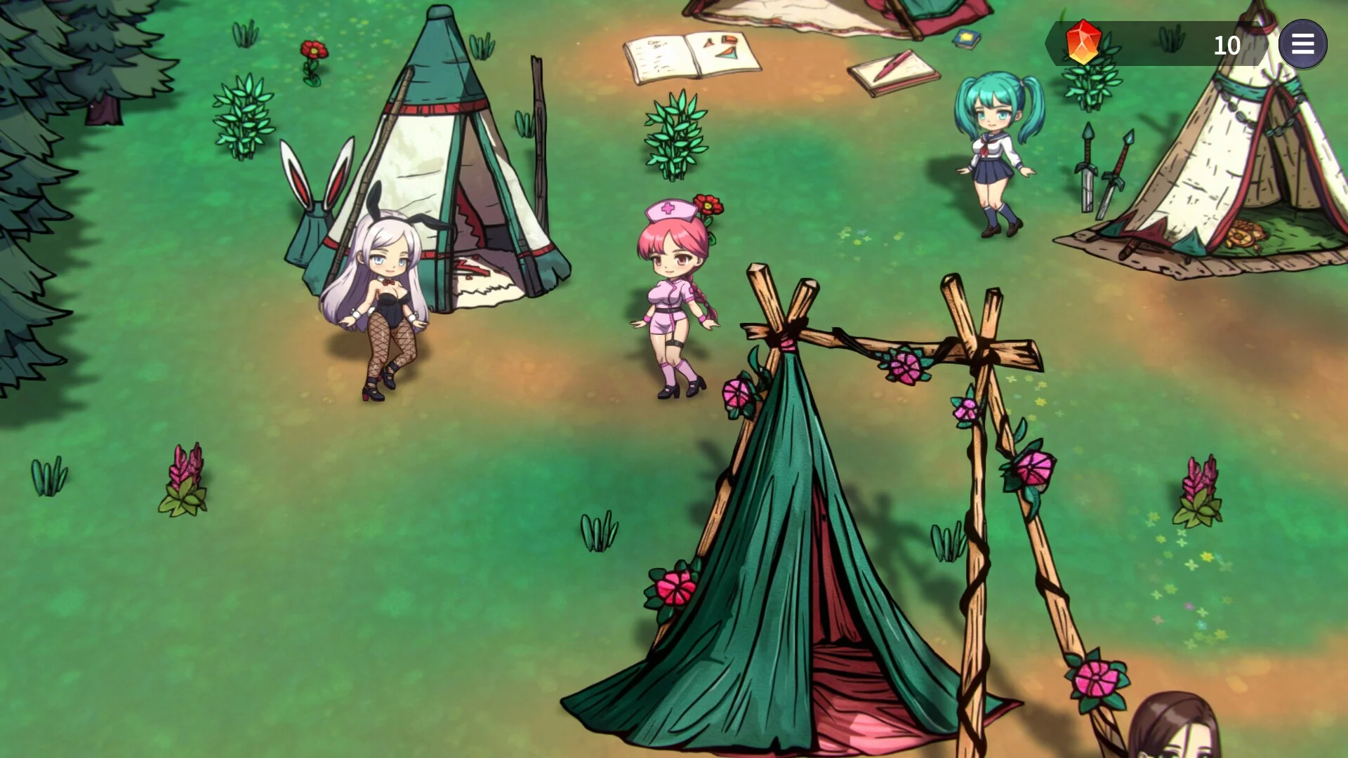 Изображение игры: Survivor Girls of Monster Dungeon