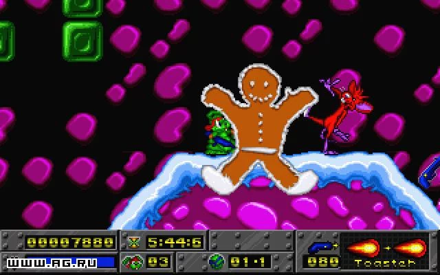 Изображение игры: Jazz Jackrabbit Holiday Hare '95