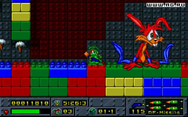 Изображение игры: Jazz Jackrabbit Holiday Hare '95