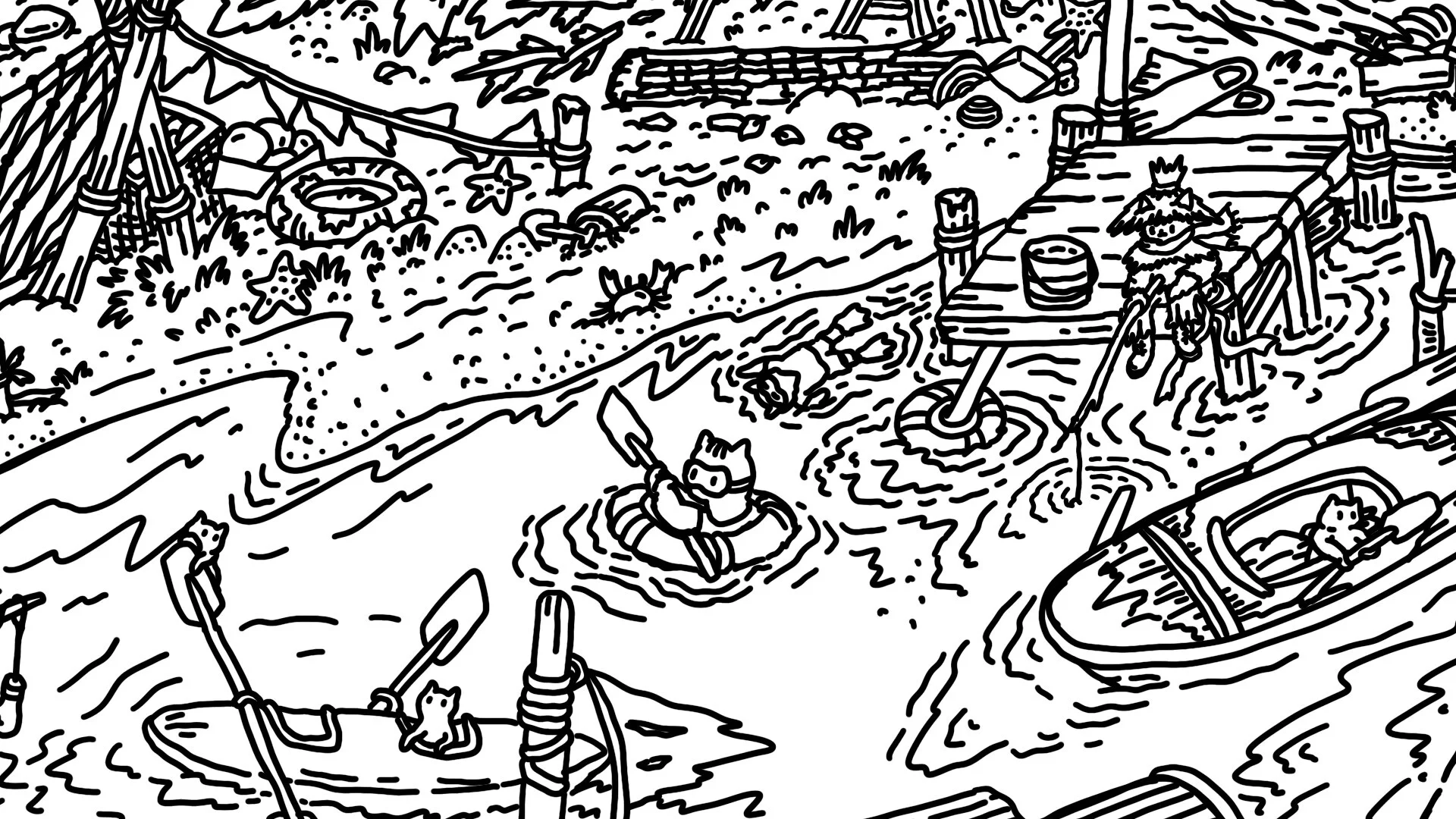 Изображение игры: Hidden Cats In White Sand Village