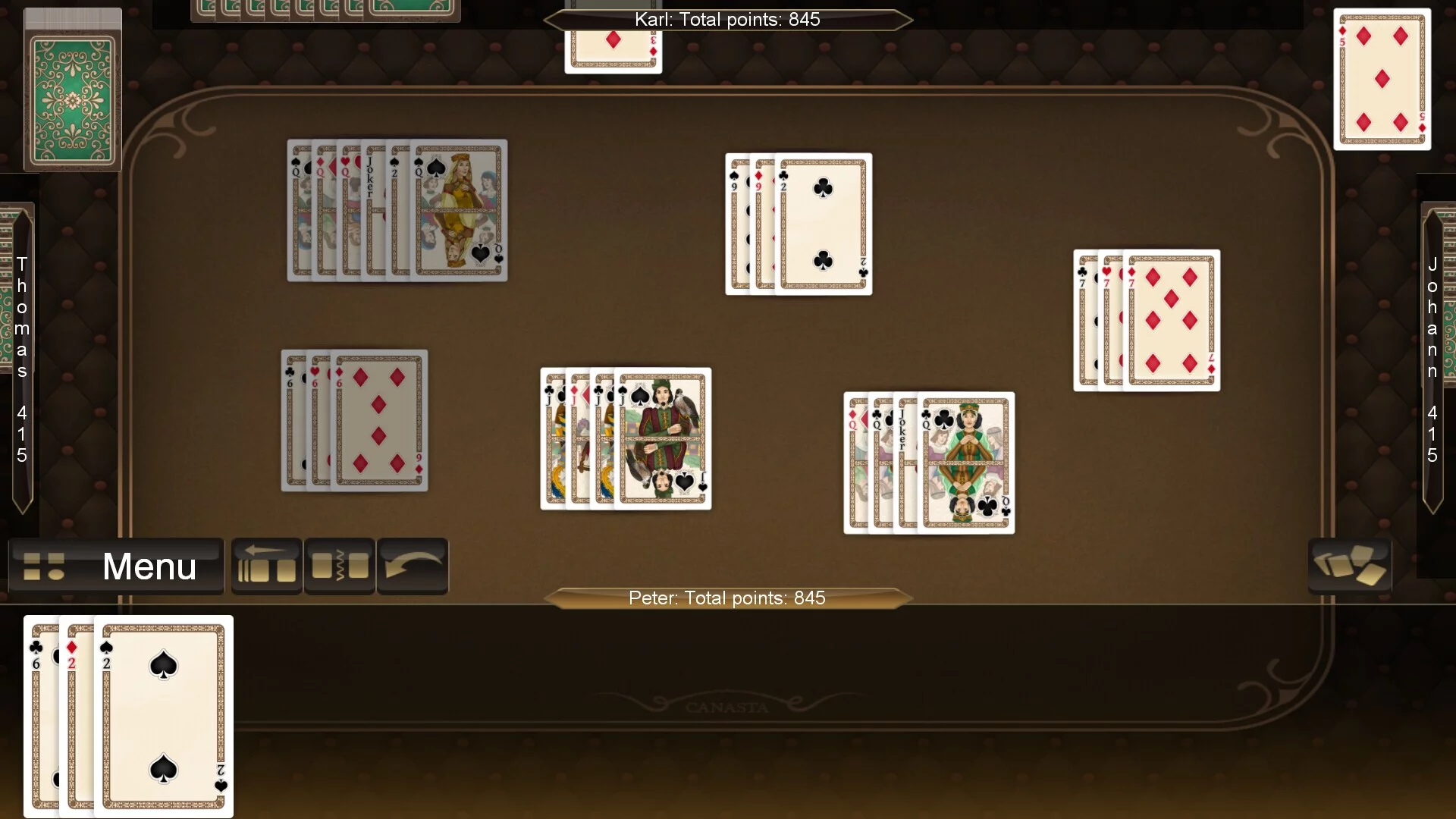 Изображение игры: Absolute Canasta for Windows 11