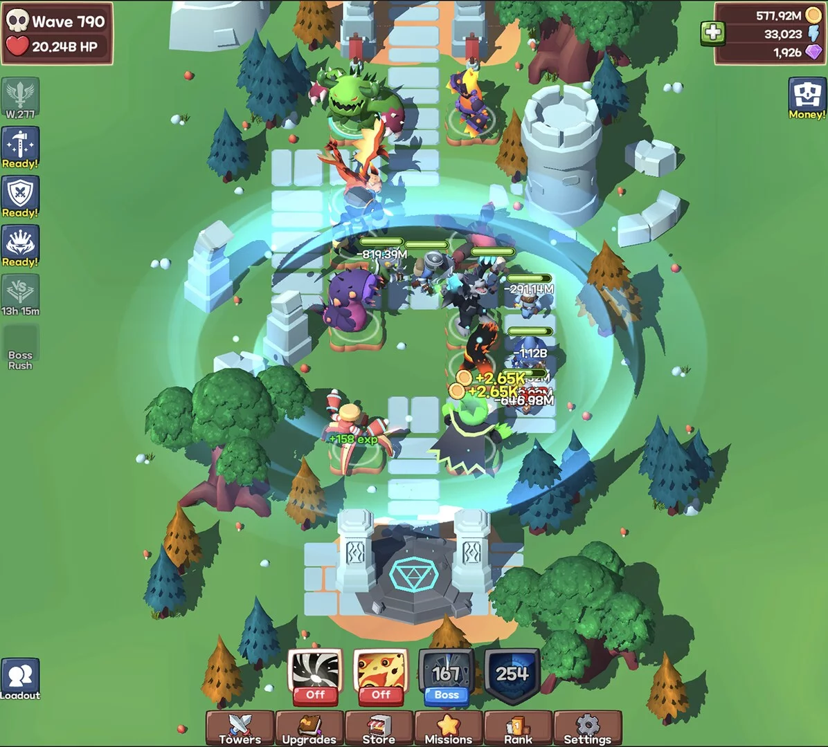 Изображение игры: Idle Monster TD: Evolved
