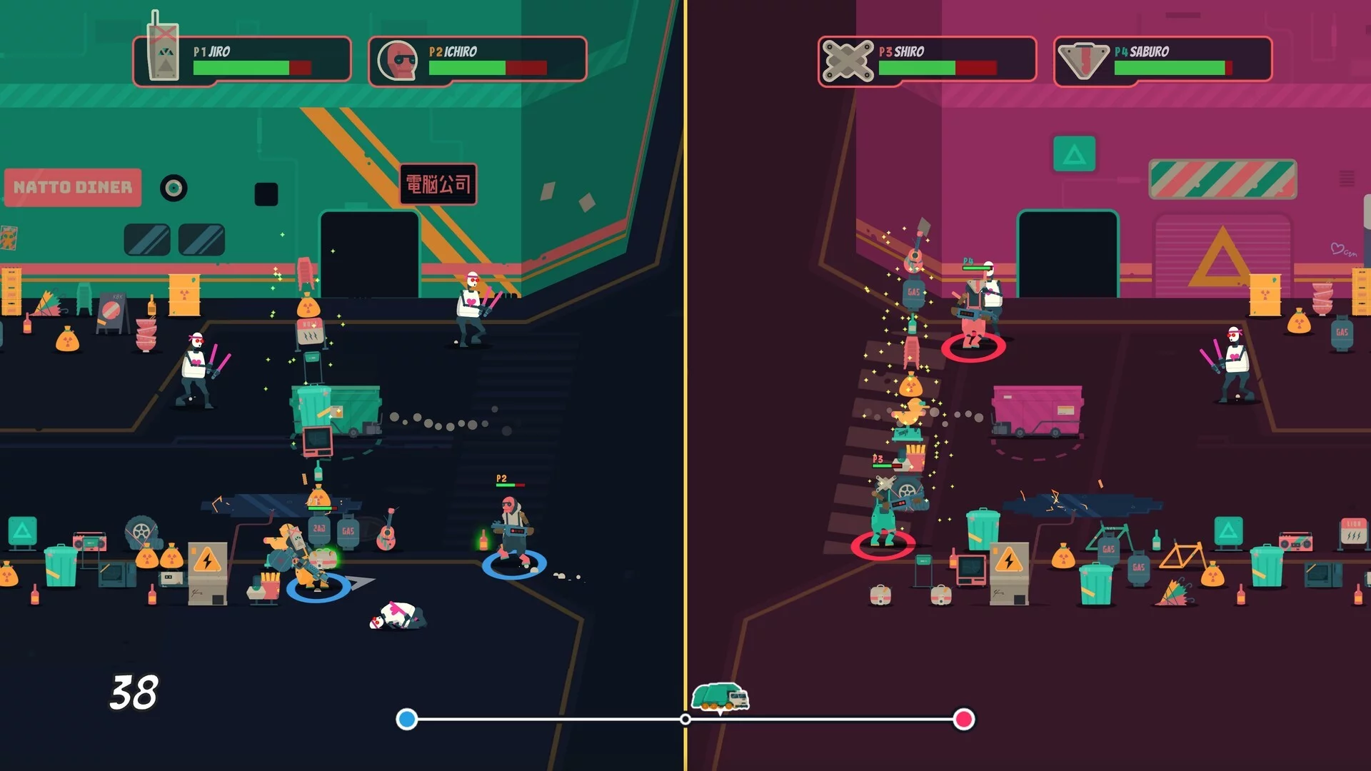 Изображение игры: PixelJunk Scrappers Deluxe