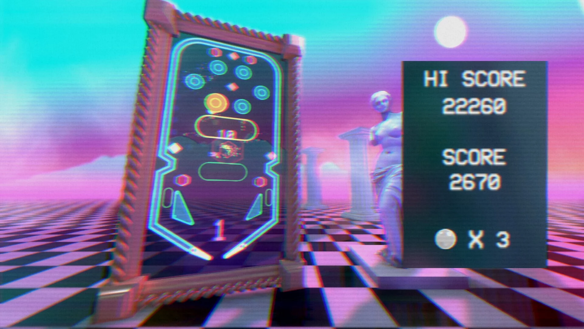 Изображение игры: Vaporwave Pinball