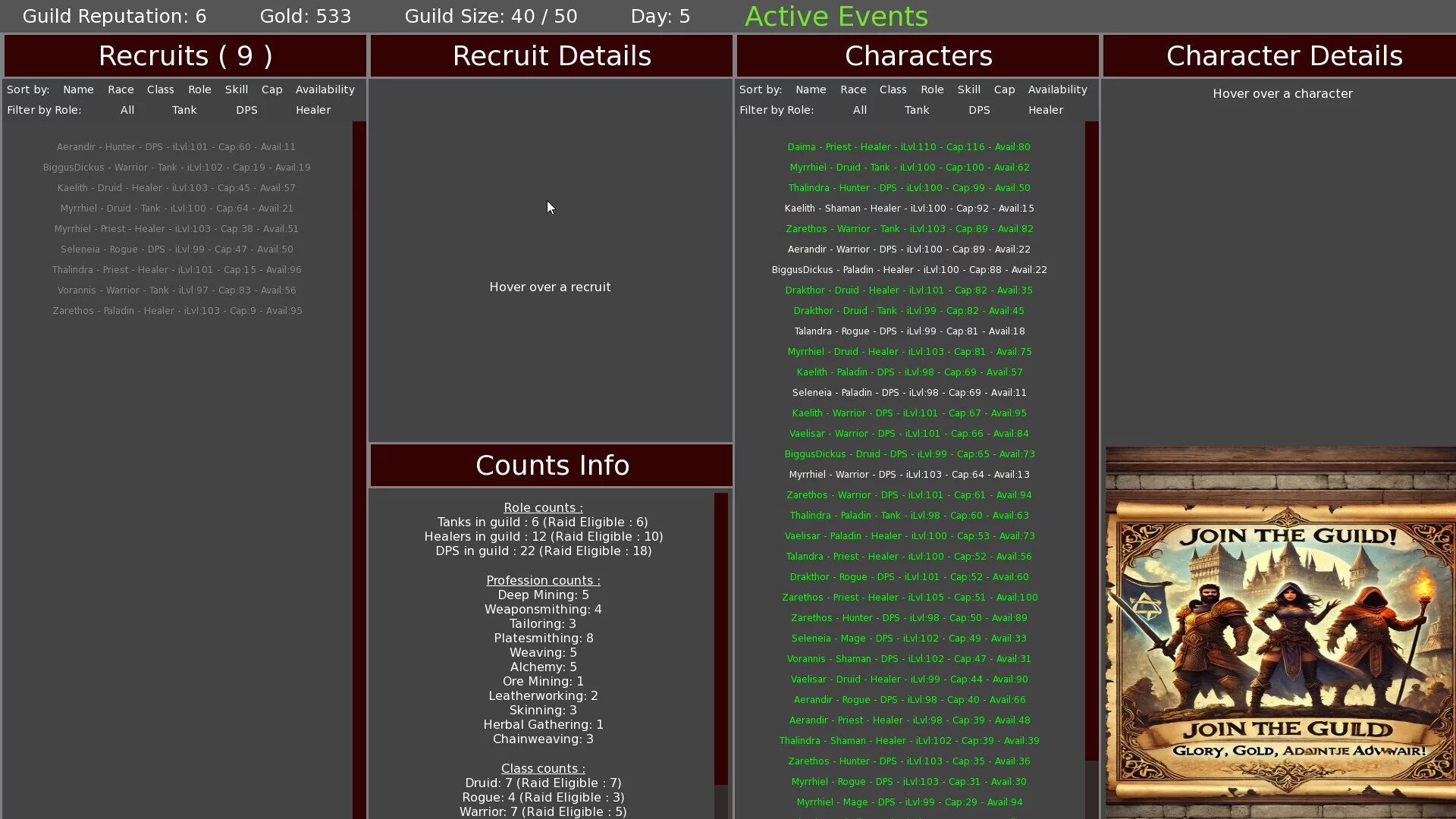 Изображение игры: Heroes' Call - A Casual MMO Guild Sim