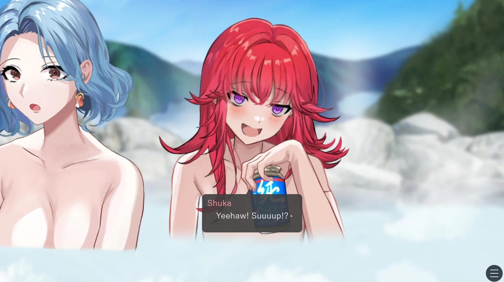Изображение игры: Drinking in the hot spring!
