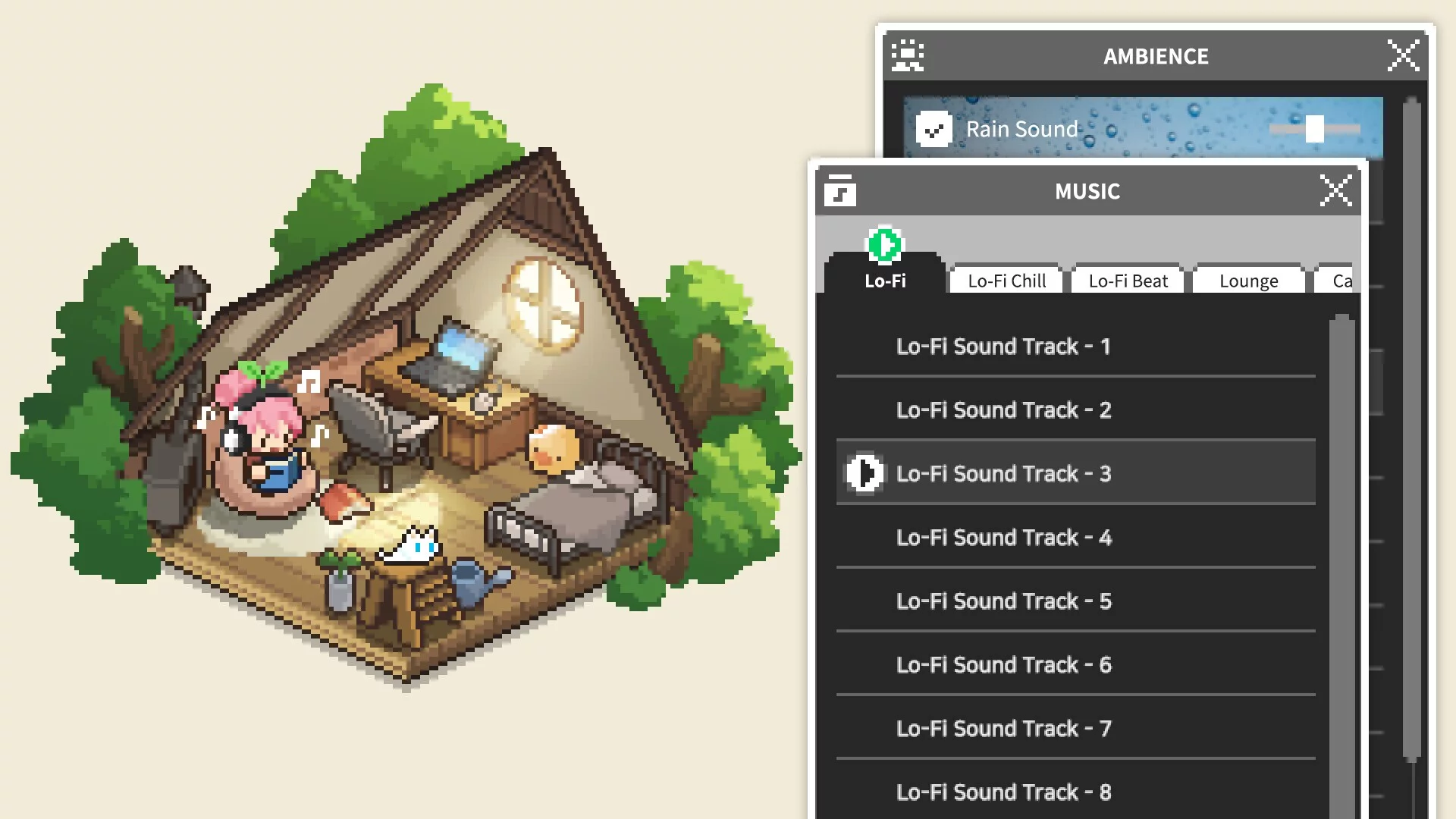 Изображение игры: Mini Cozy Room: Lo-Fi