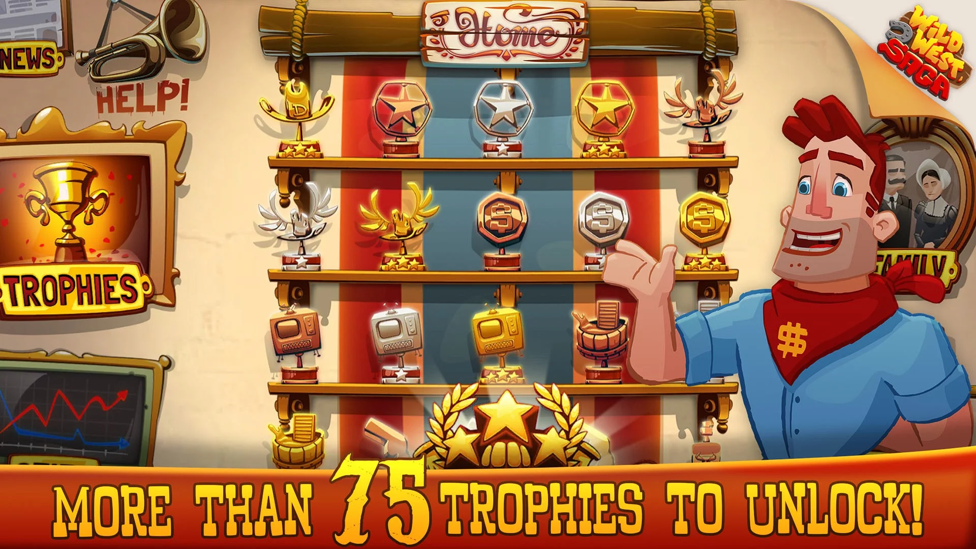 Изображение игры: Wild West Saga: Idle Tycoon
