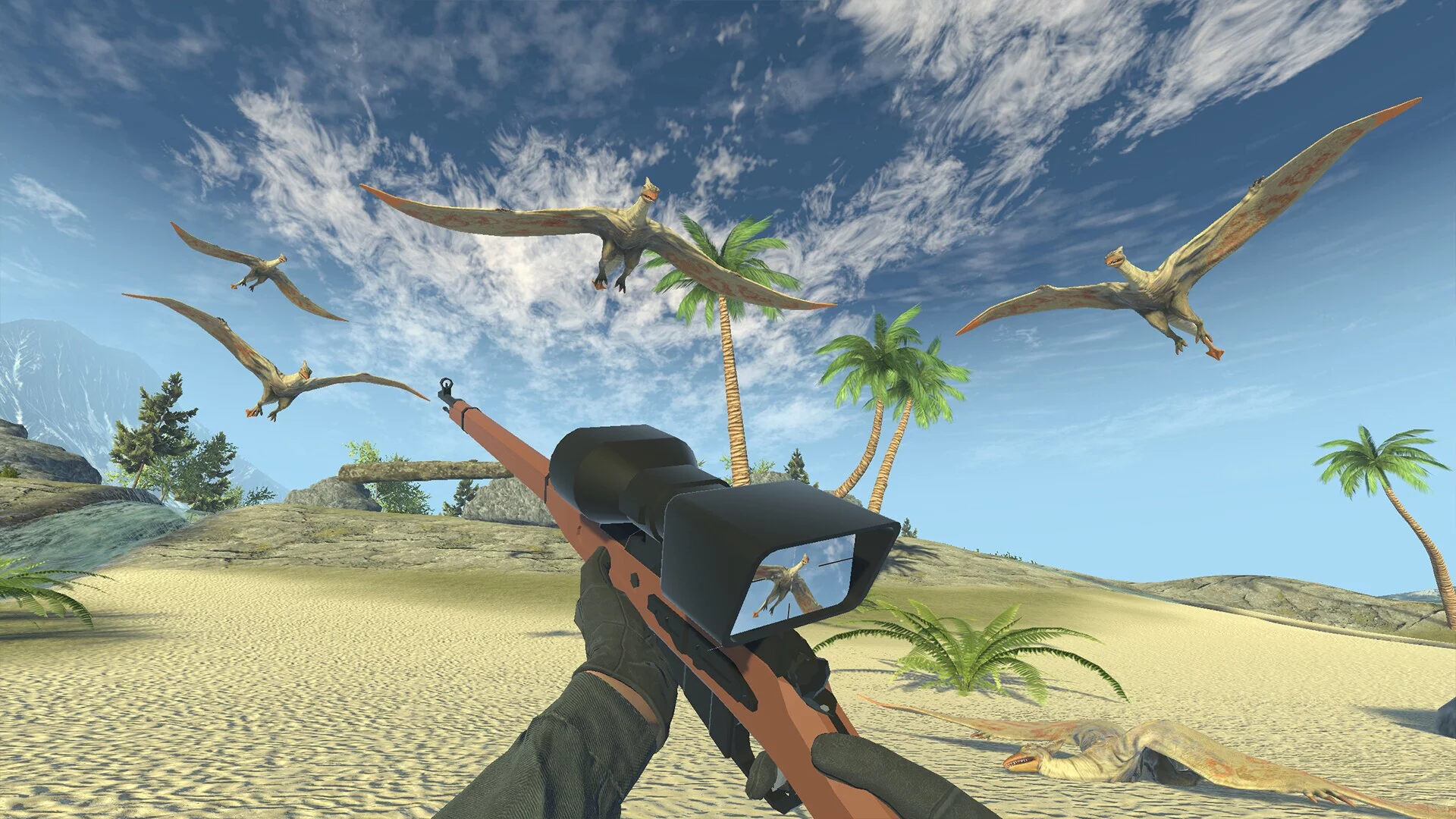 Изображение игры: Pro Dino Hunt VR: Jurassic Hunting World