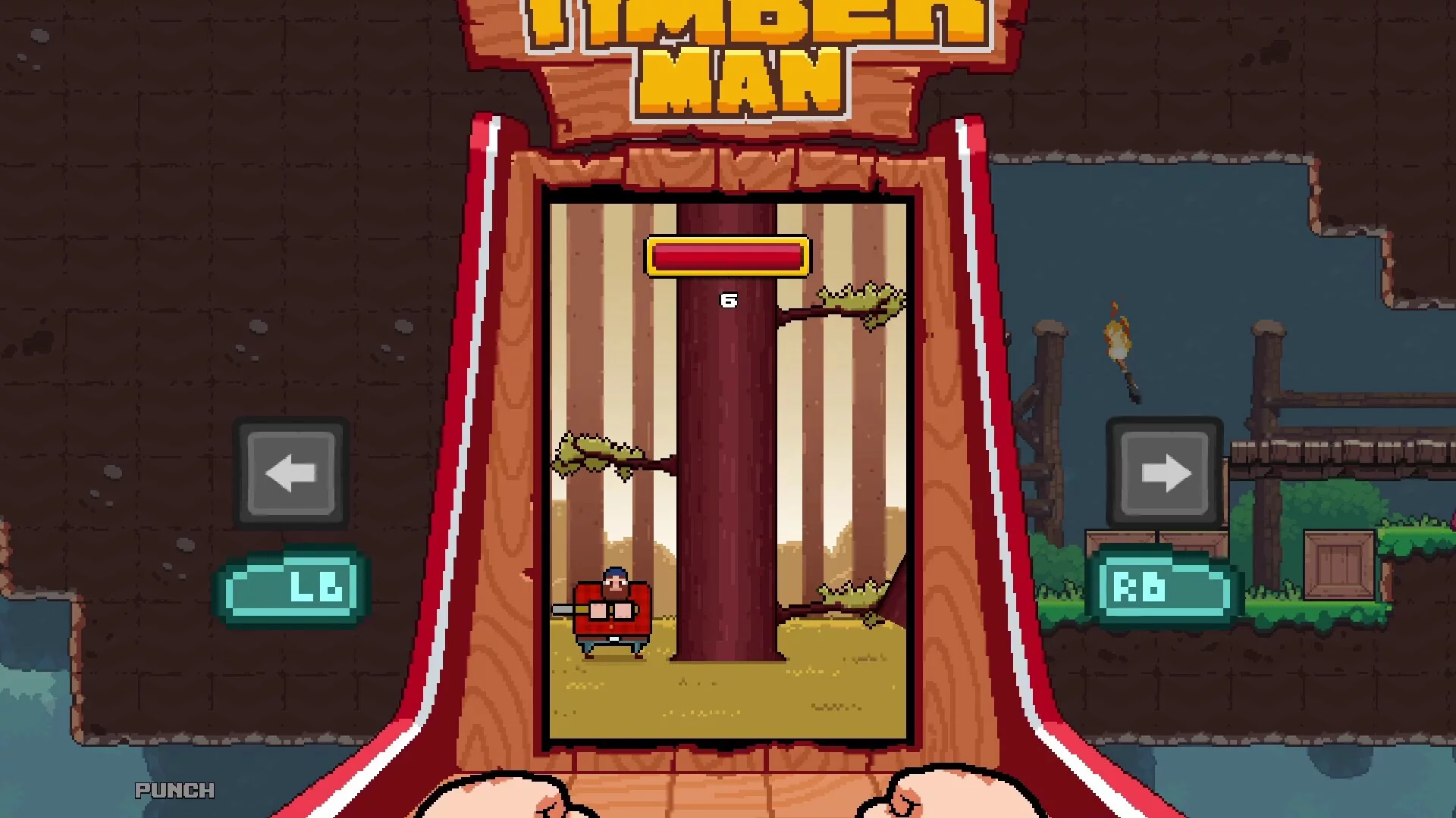 Изображение игры: Timberman: The Big Adventure