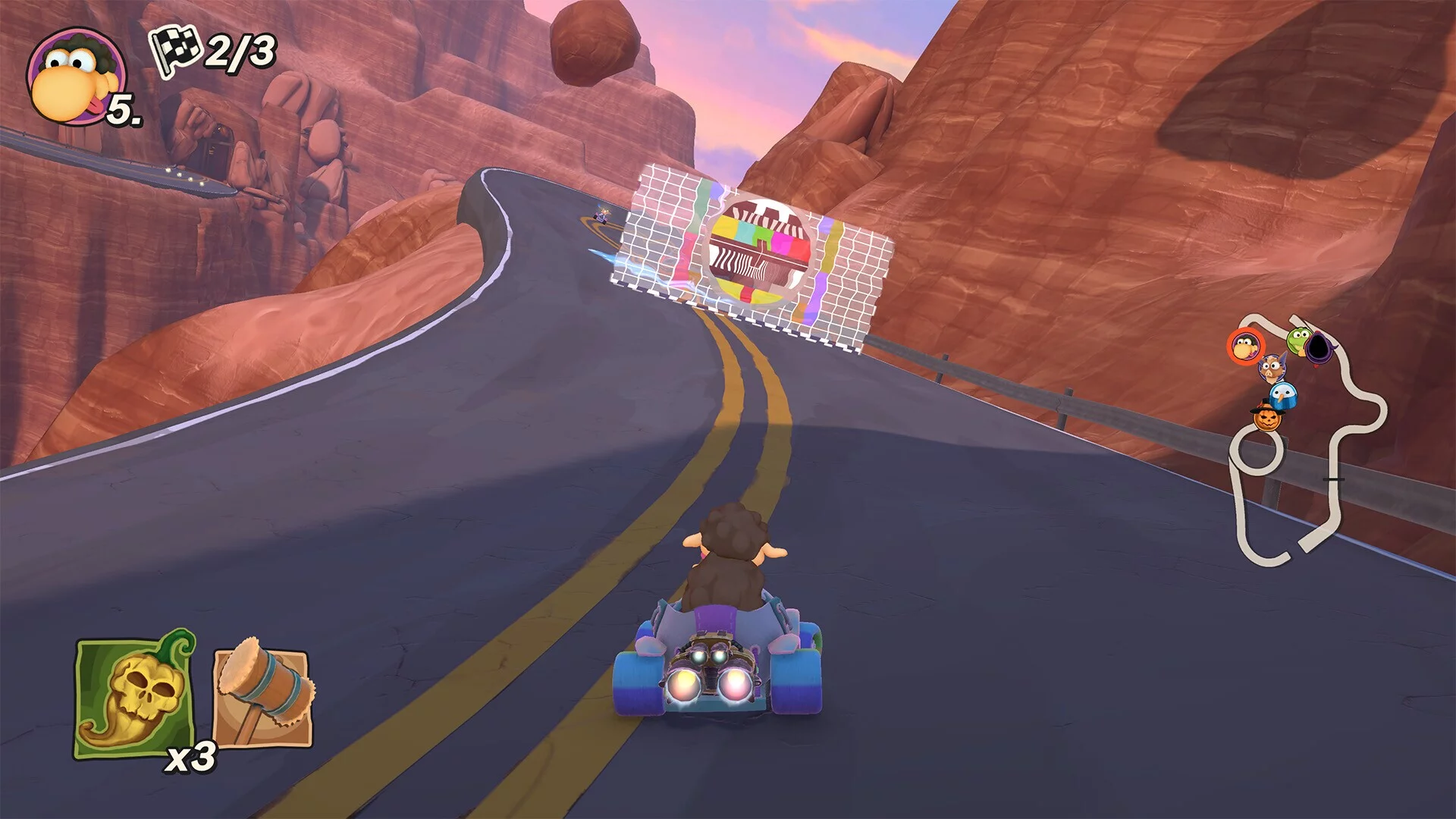 Изображение игры: Moorhuhn Kart 4