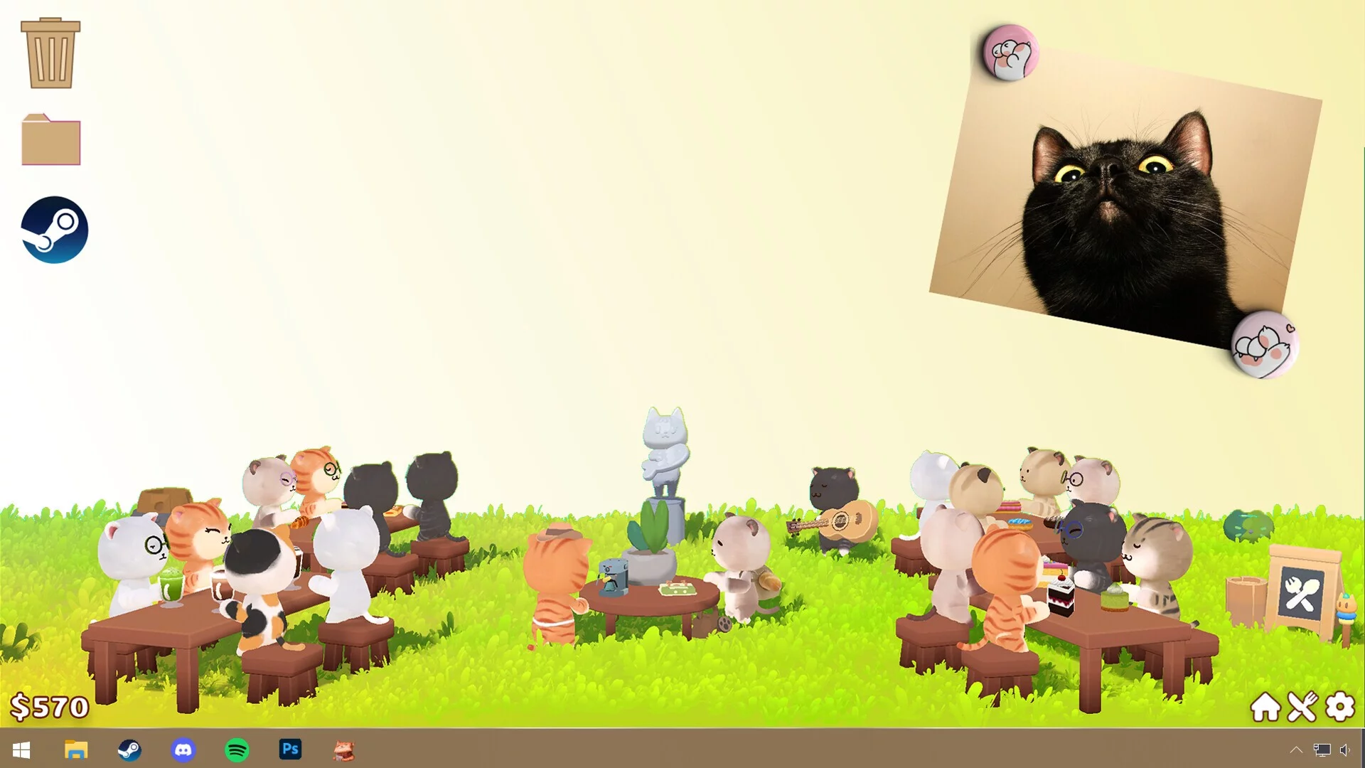 Изображение игры: Desktop Cat Cafe