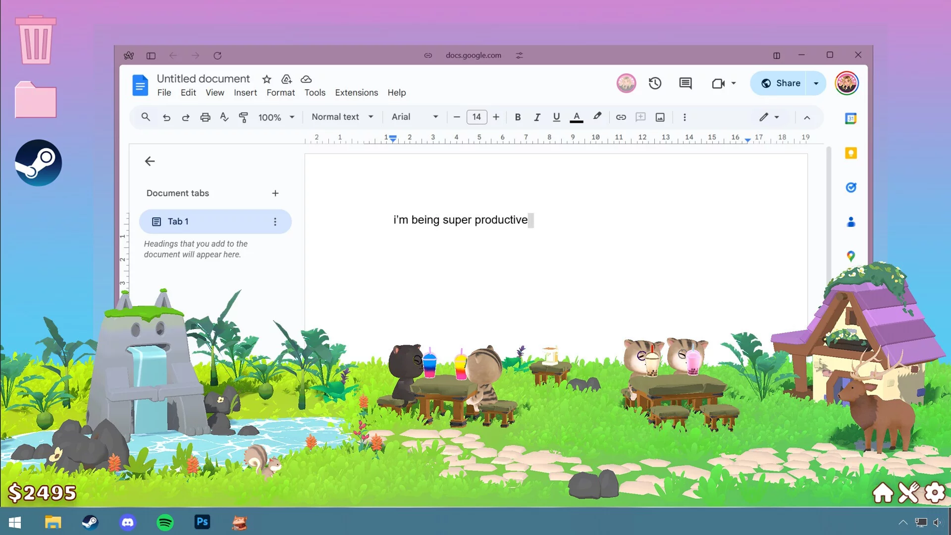 Изображение игры: Desktop Cat Cafe