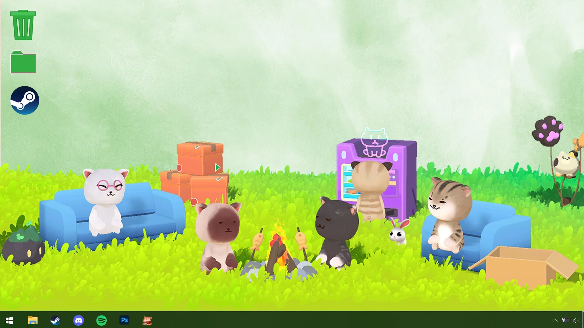 Изображение игры: Desktop Cat Cafe
